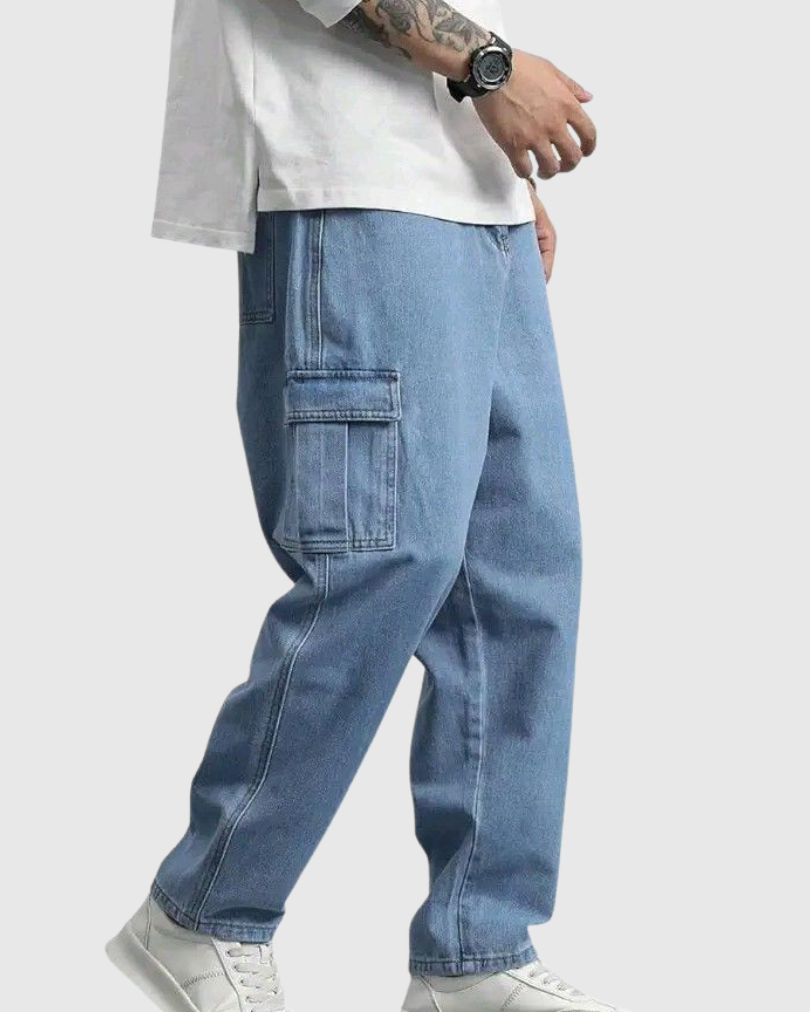 Vintage Wash Baggy Jeans